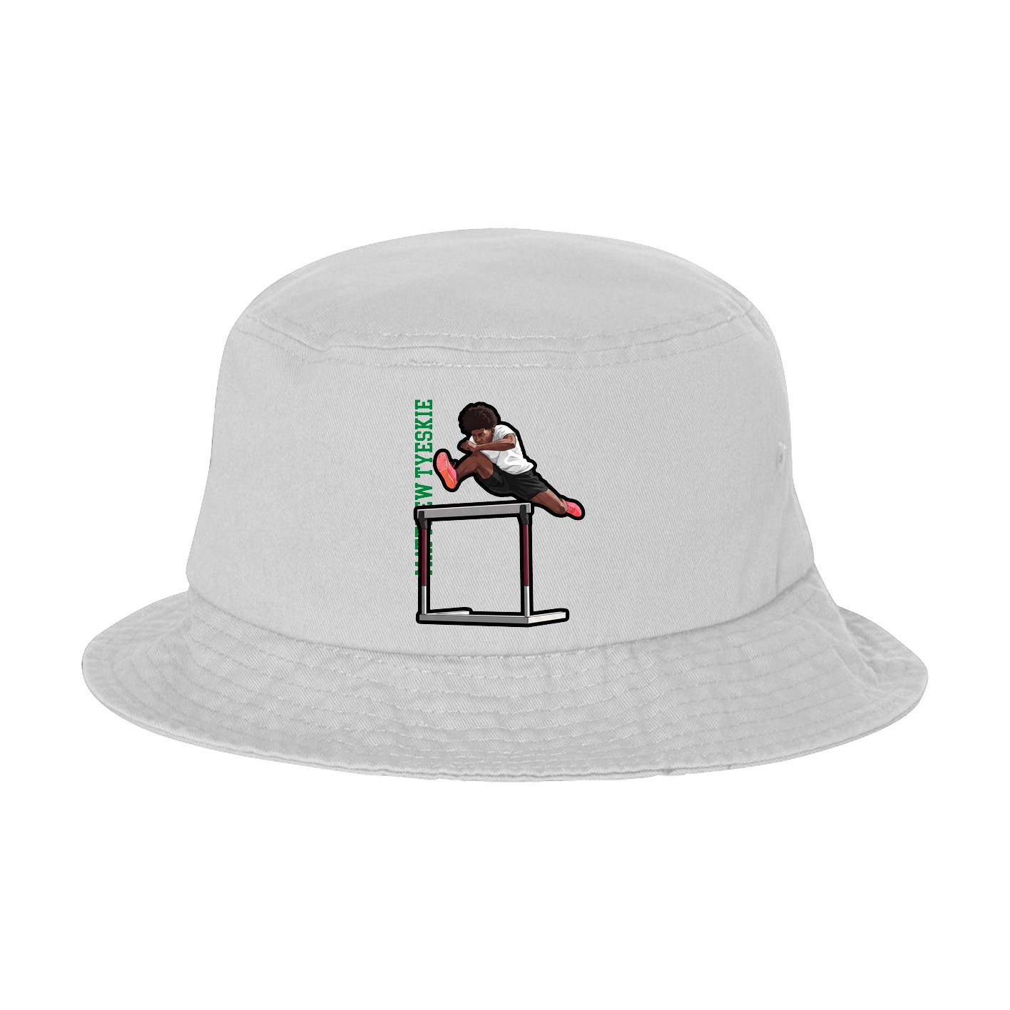 Bucket Cap — Name Vertical in White