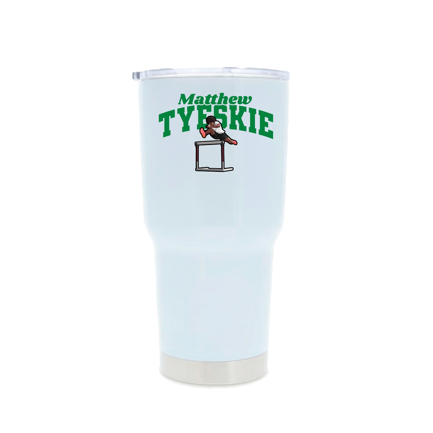 30oz Stainless Steel Tumbler — Signature Arch in White