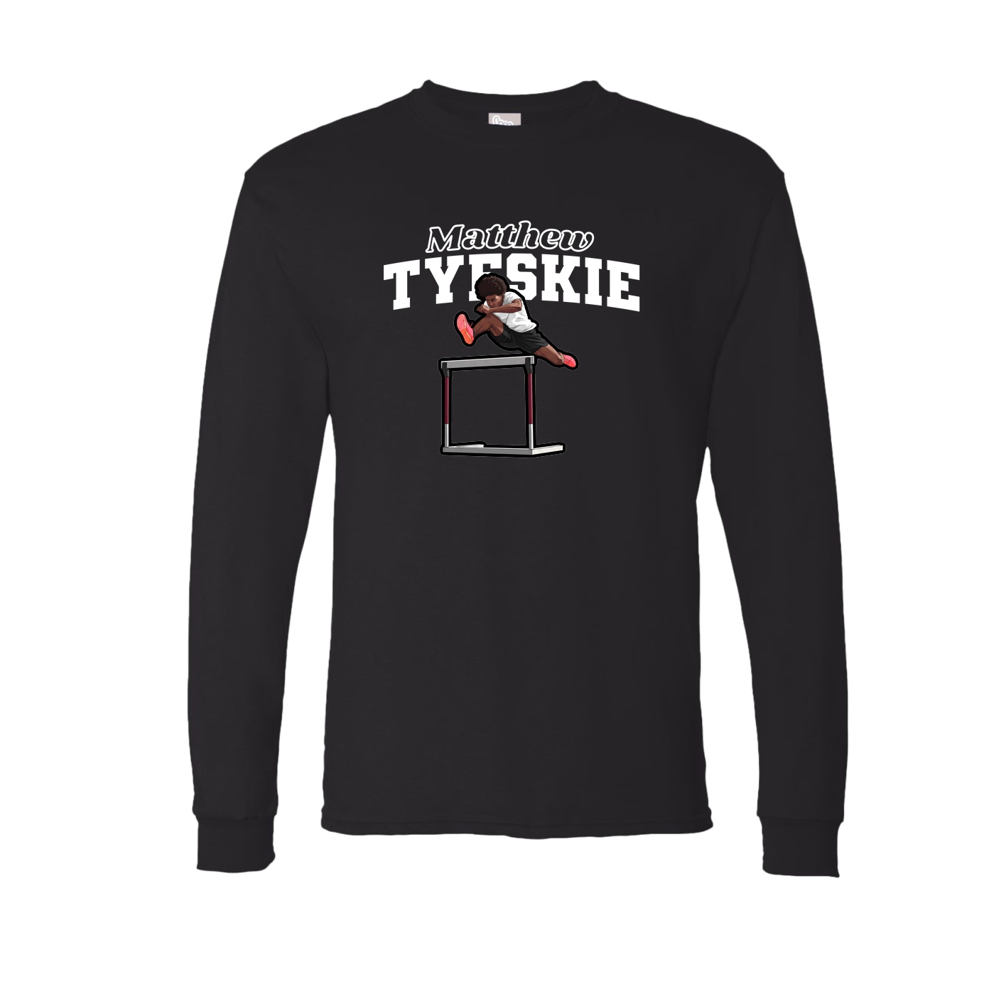 Long Sleeve Tee — Name Arch in Black