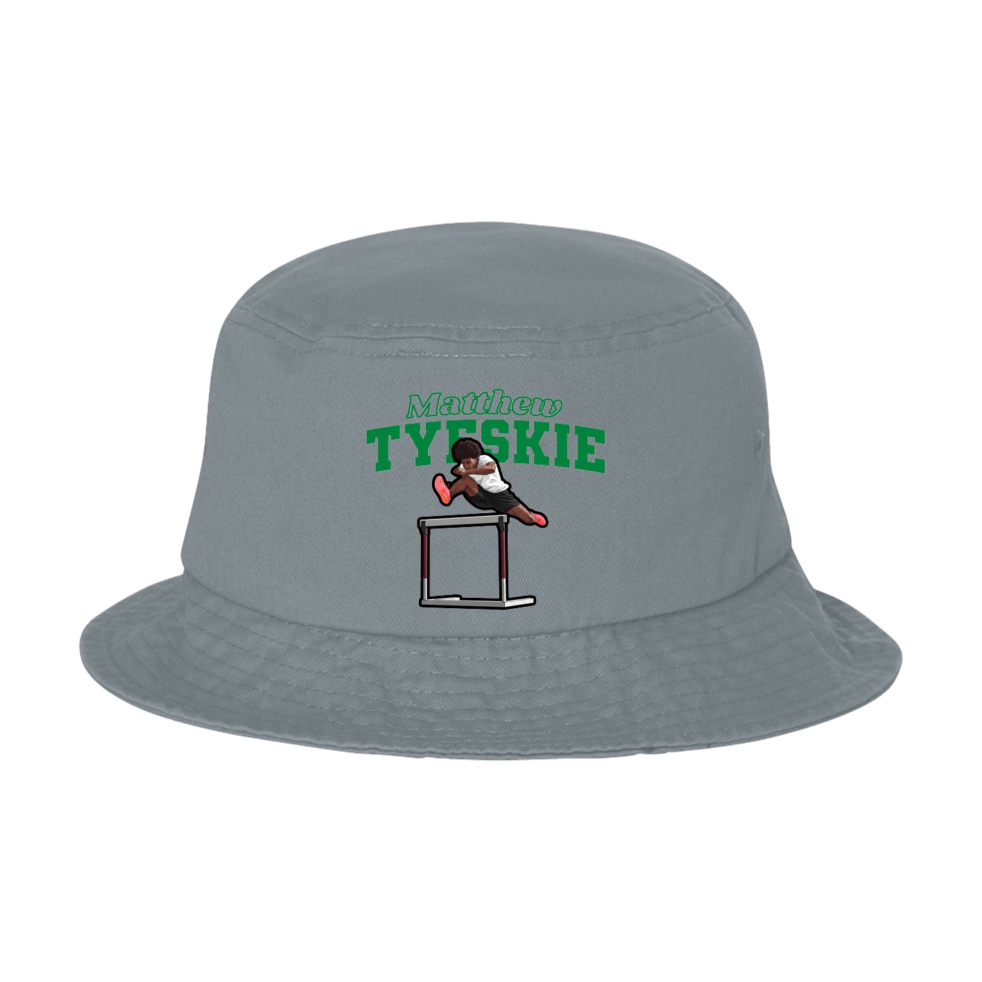 Bucket Cap — Name Arch in Grey