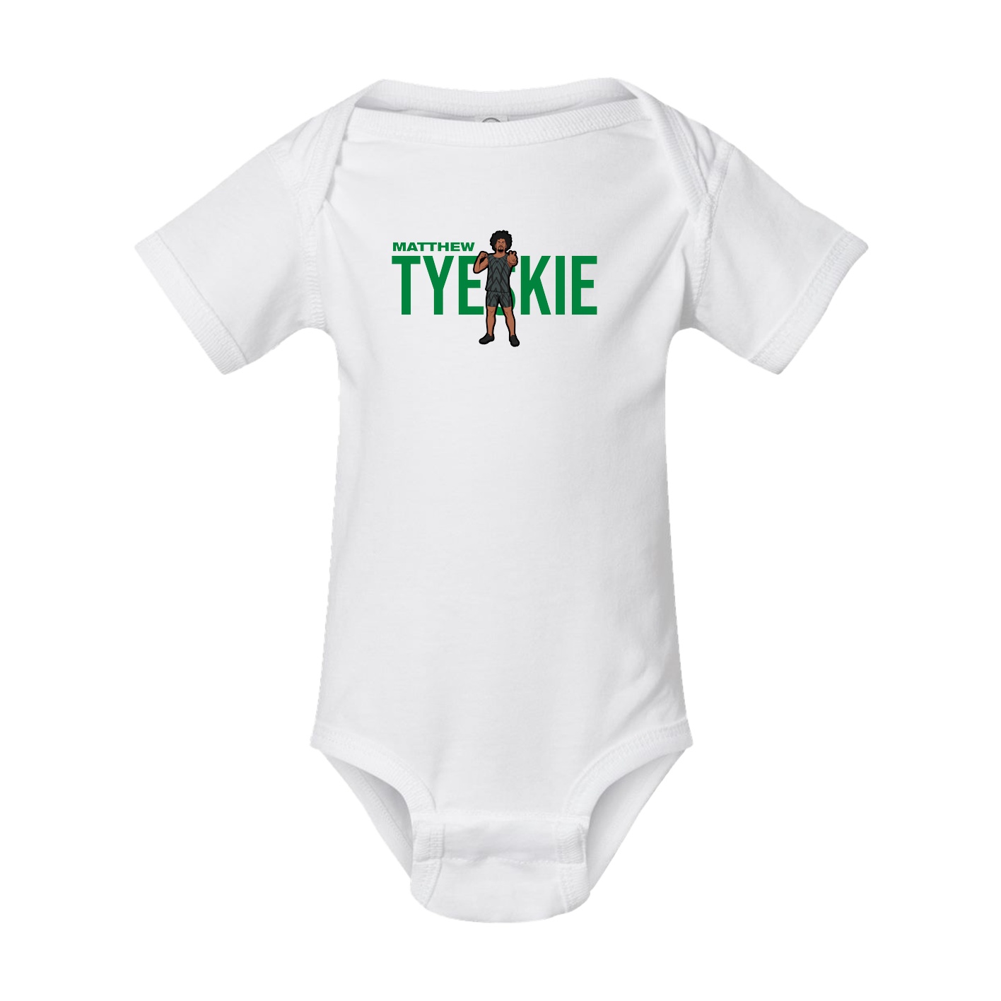 Baby Onesie — Player Name in White