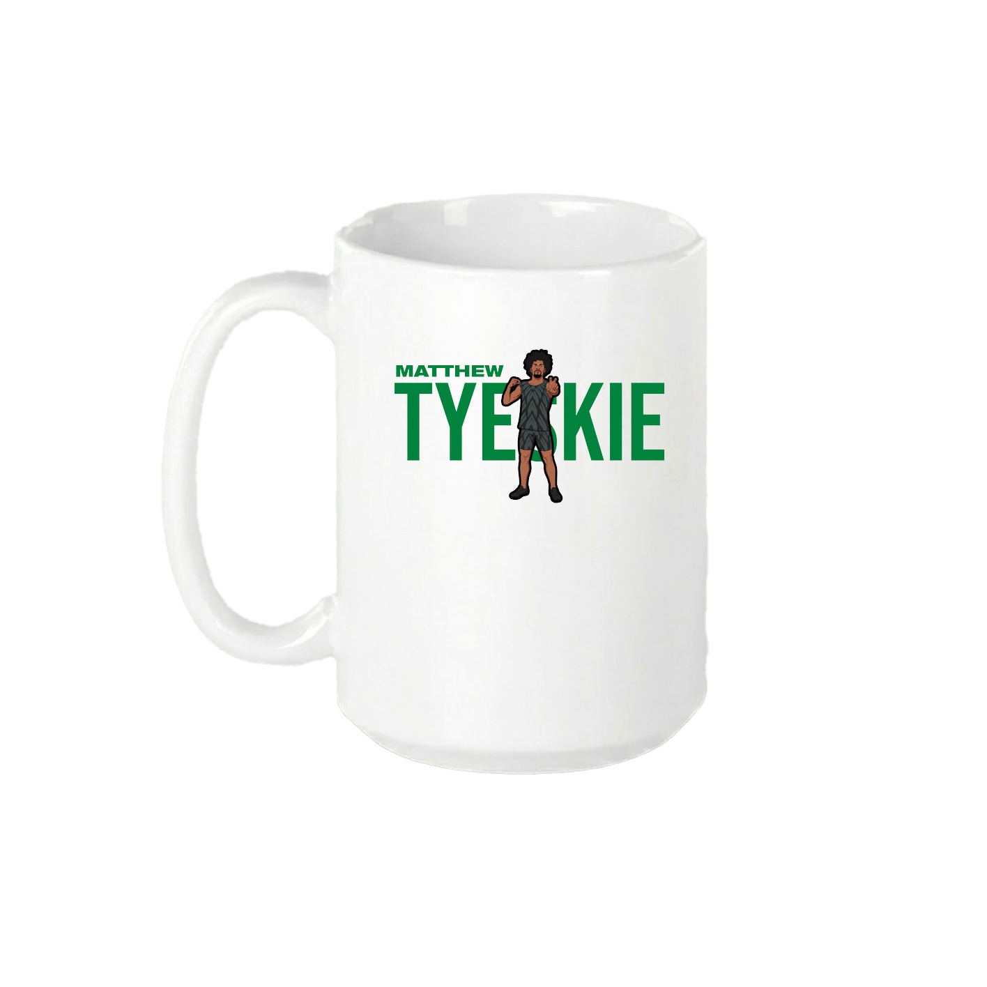 15oz Coffee Mug — Player Name in White