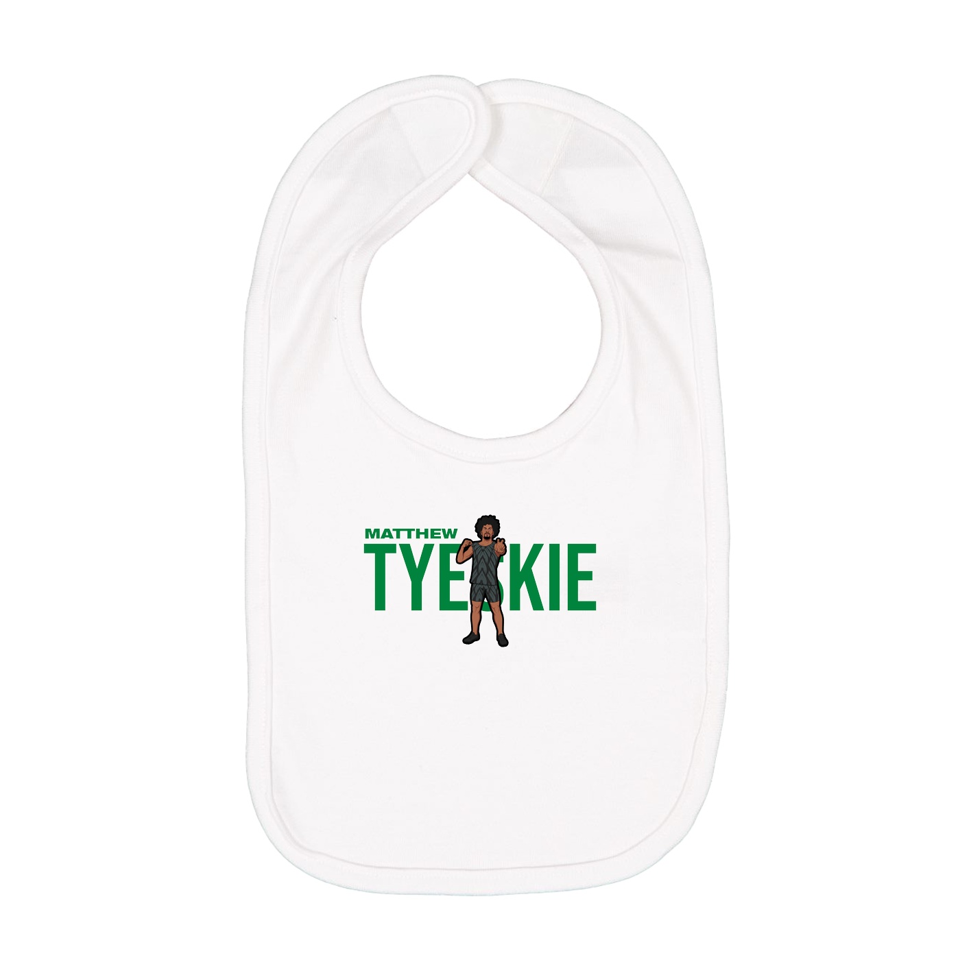 Infant Bib — Player Name in White