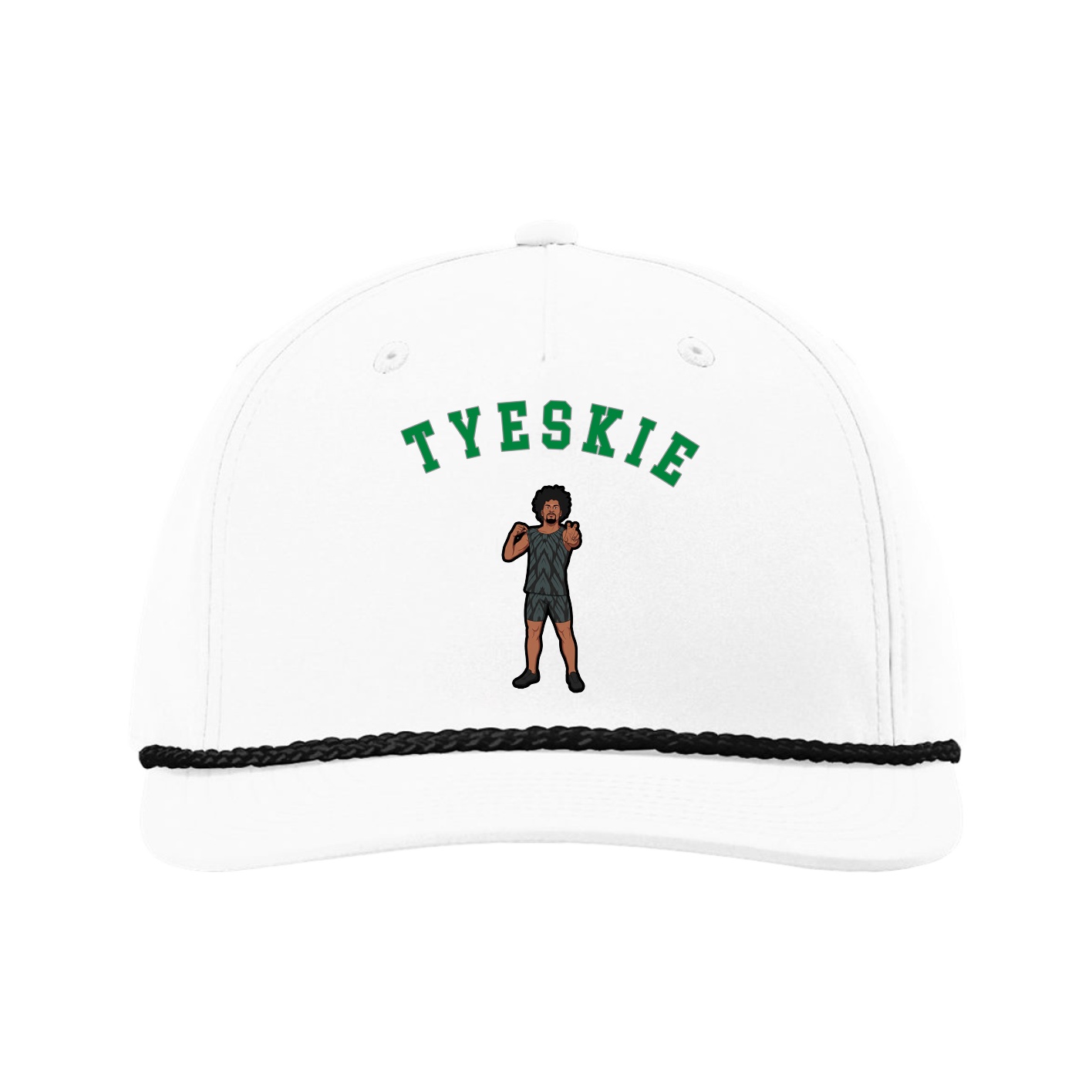 Five-Panel Classic Rope Cap — Shirsey Arch in White