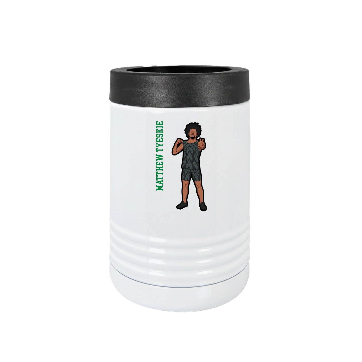 Beverage Holder — Name Vertical in White