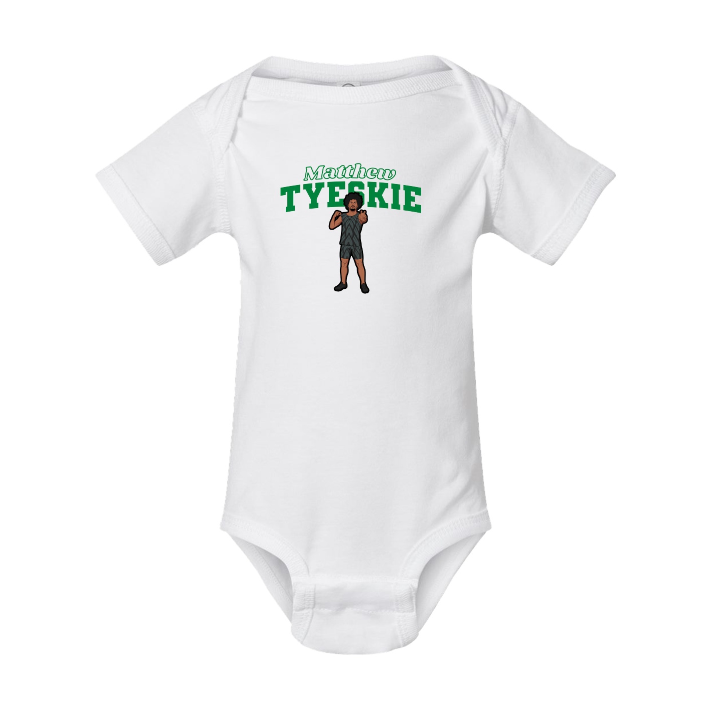 Baby Onesie — Name Arch in White
