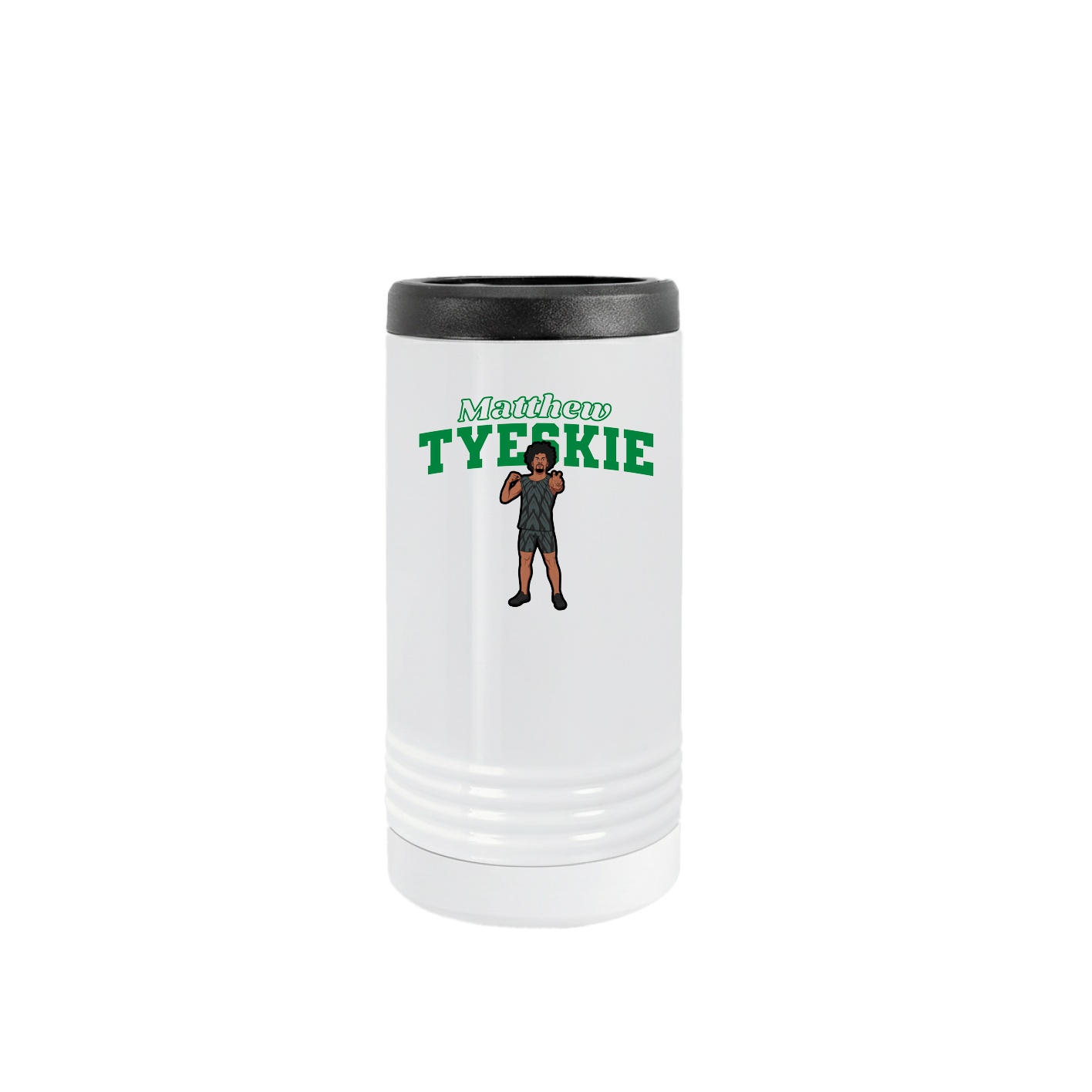 Slim Beverage Holder — Name Arch in White