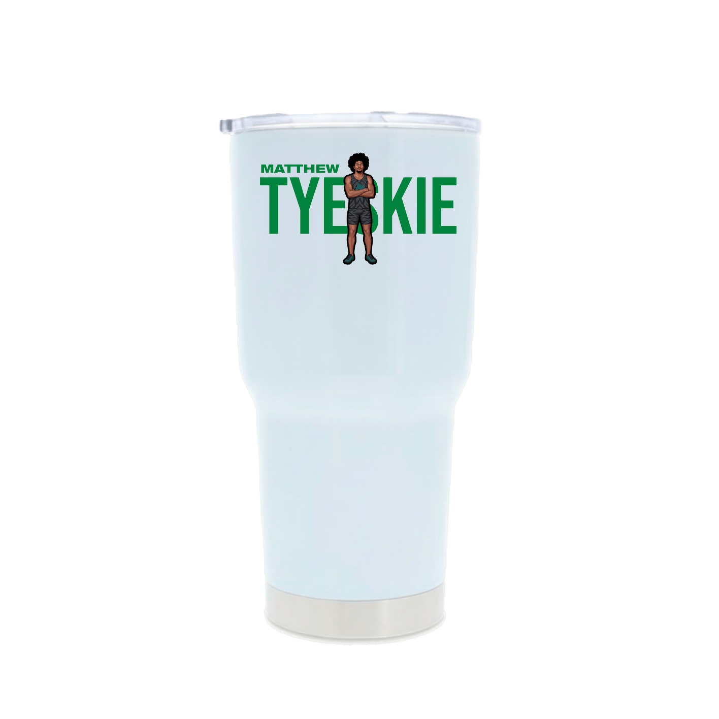 30oz Stainless Steel Tumbler — Player Name in White
