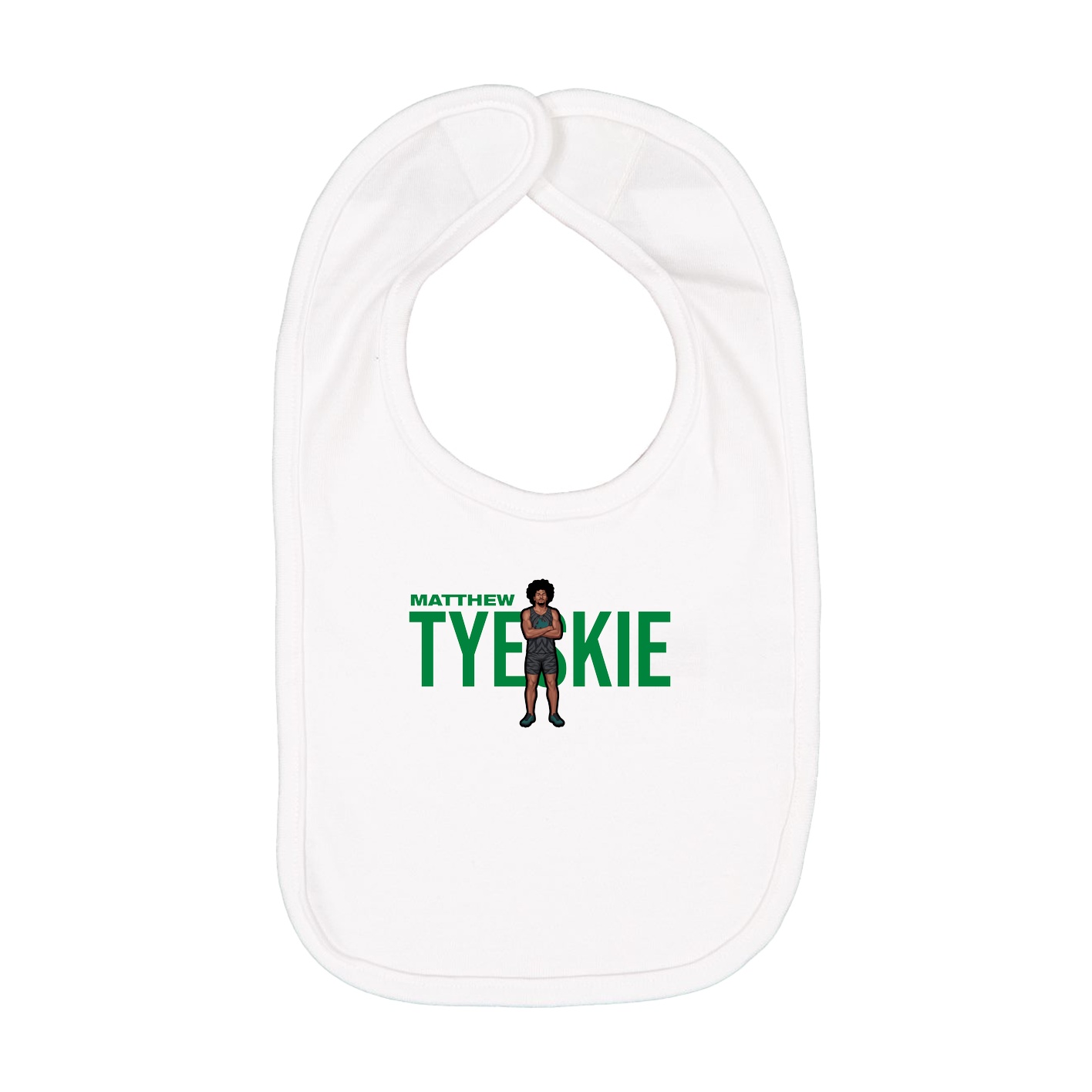 Infant Bib — Player Name in White