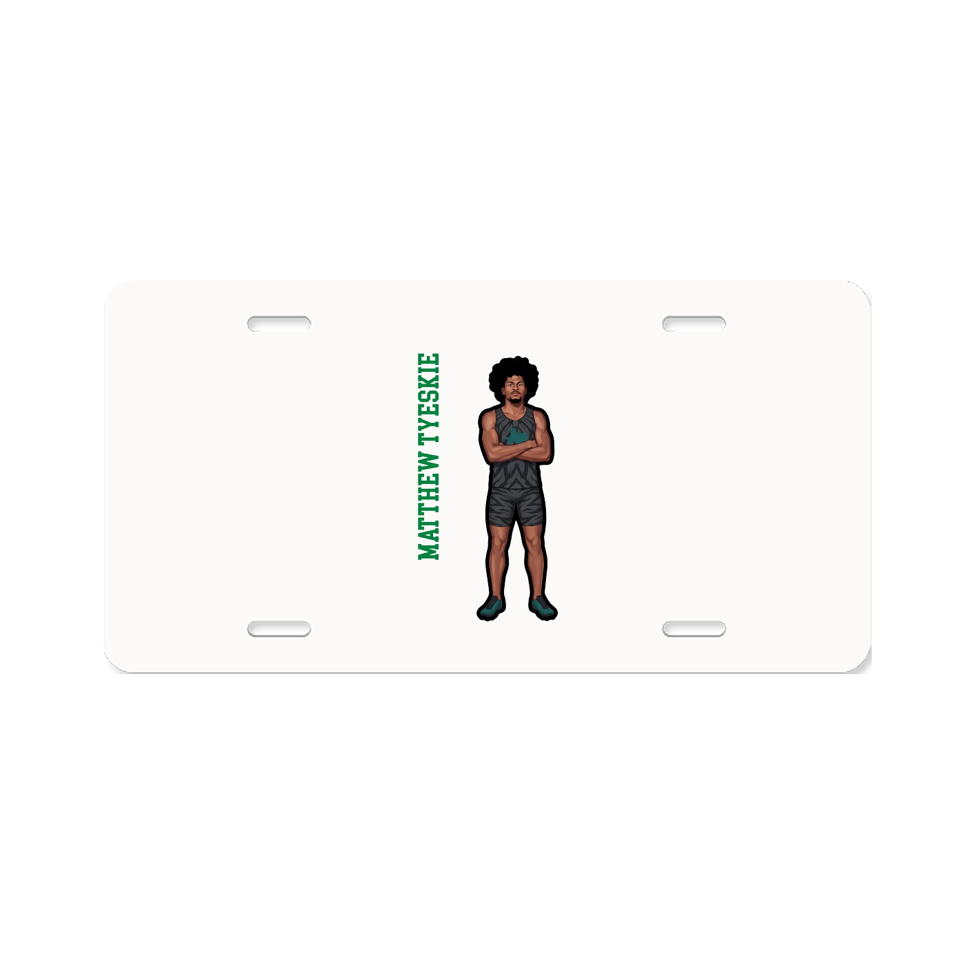 License Plate — Name Vertical in Classic