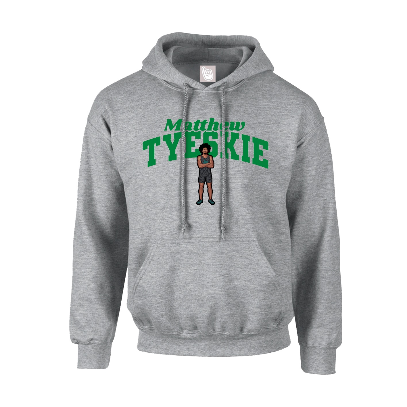 Youth Hoodie — Signature Arch in Grey