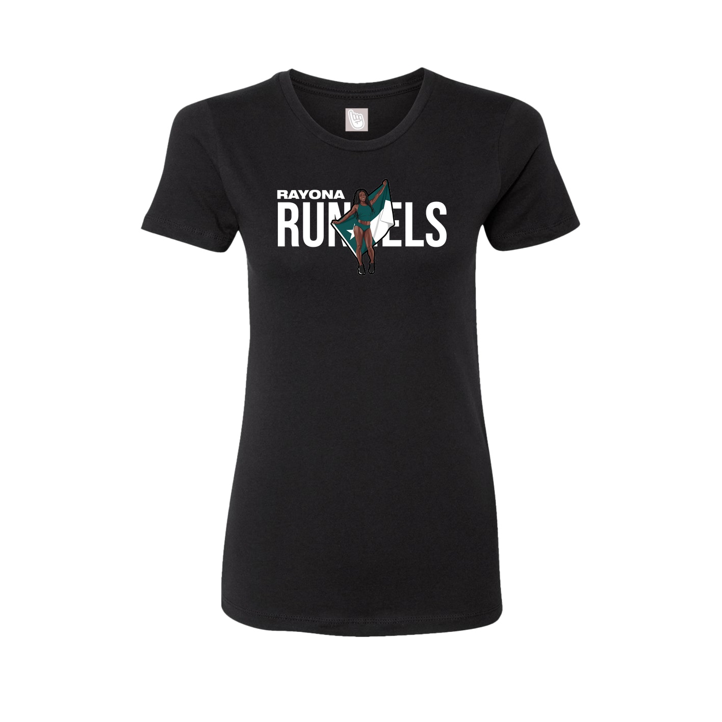 Fitted Women's Tee — Player Name in Black