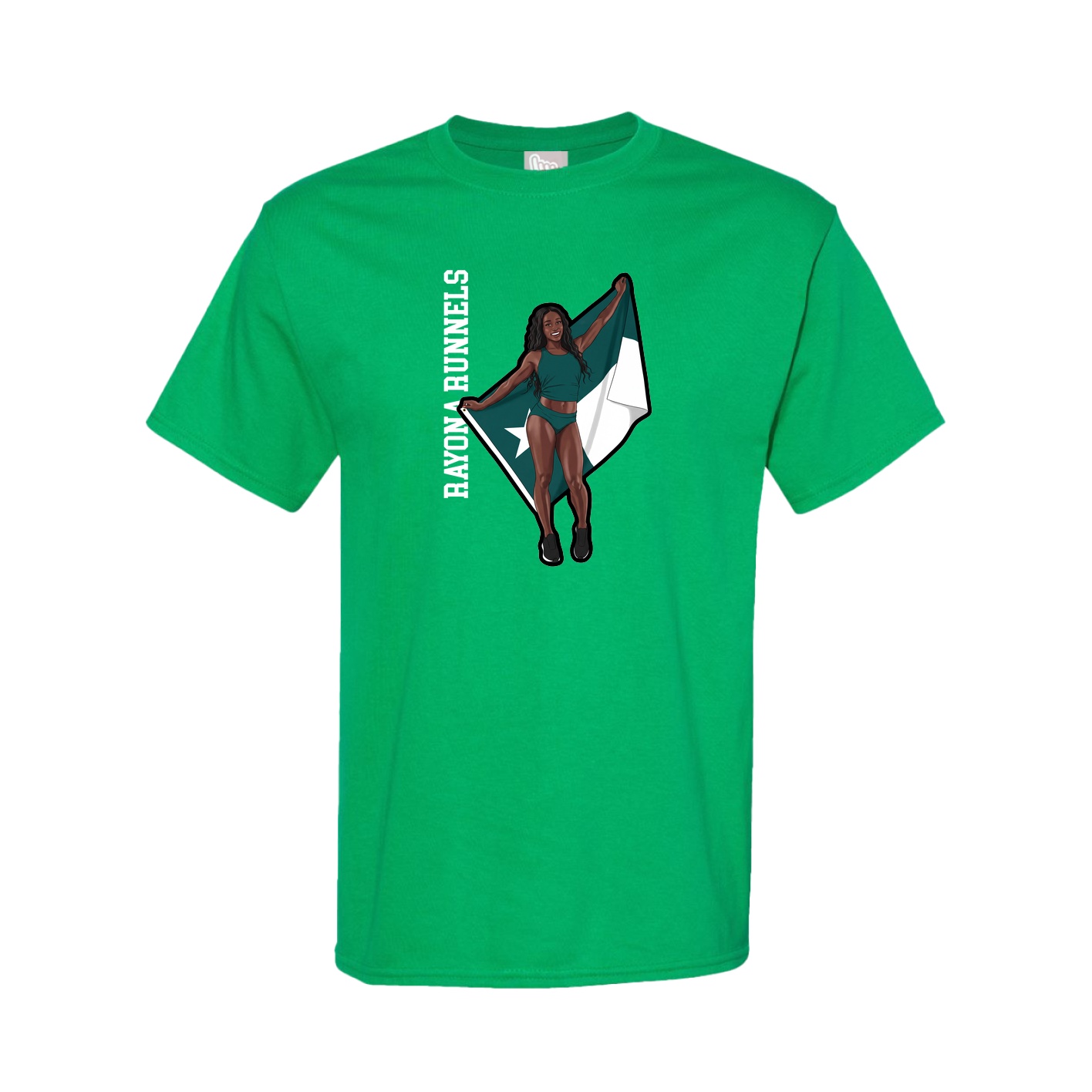 Youth Tee — Name Vertical in Green