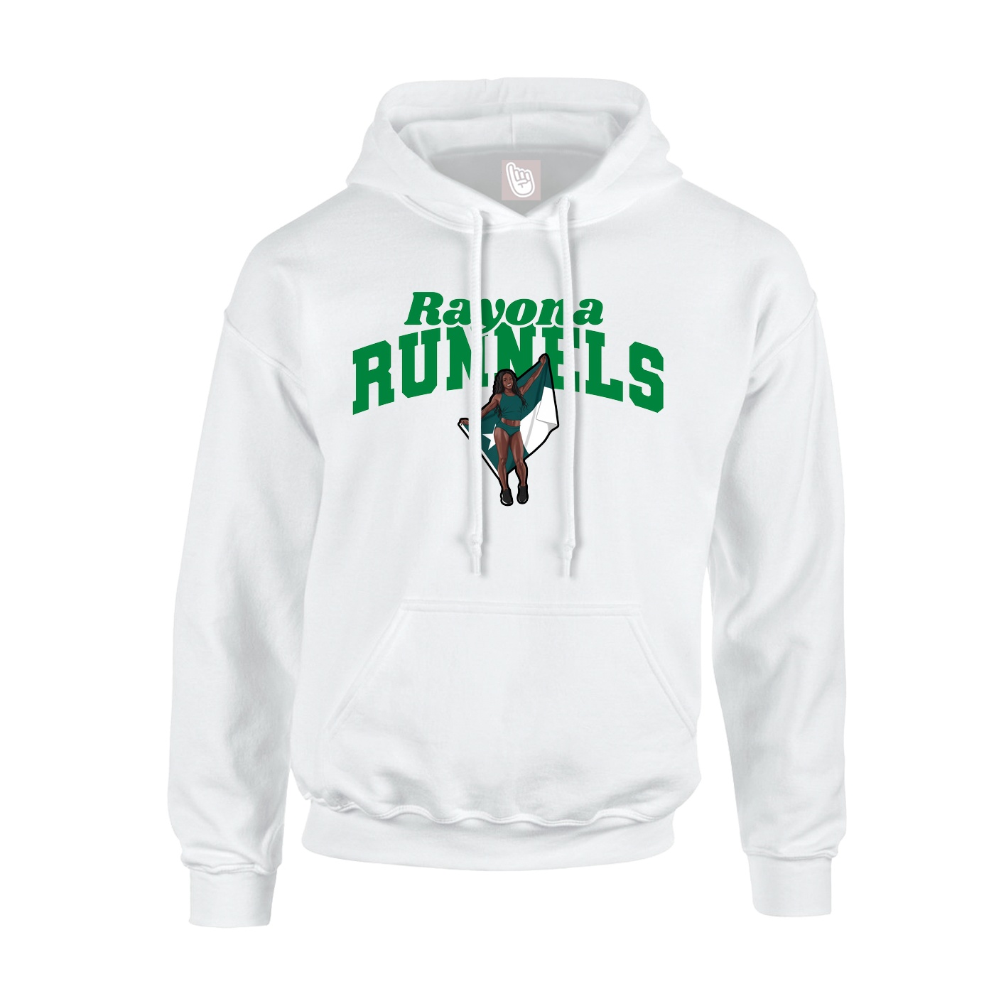 Youth Hoodie — Signature Arch in White