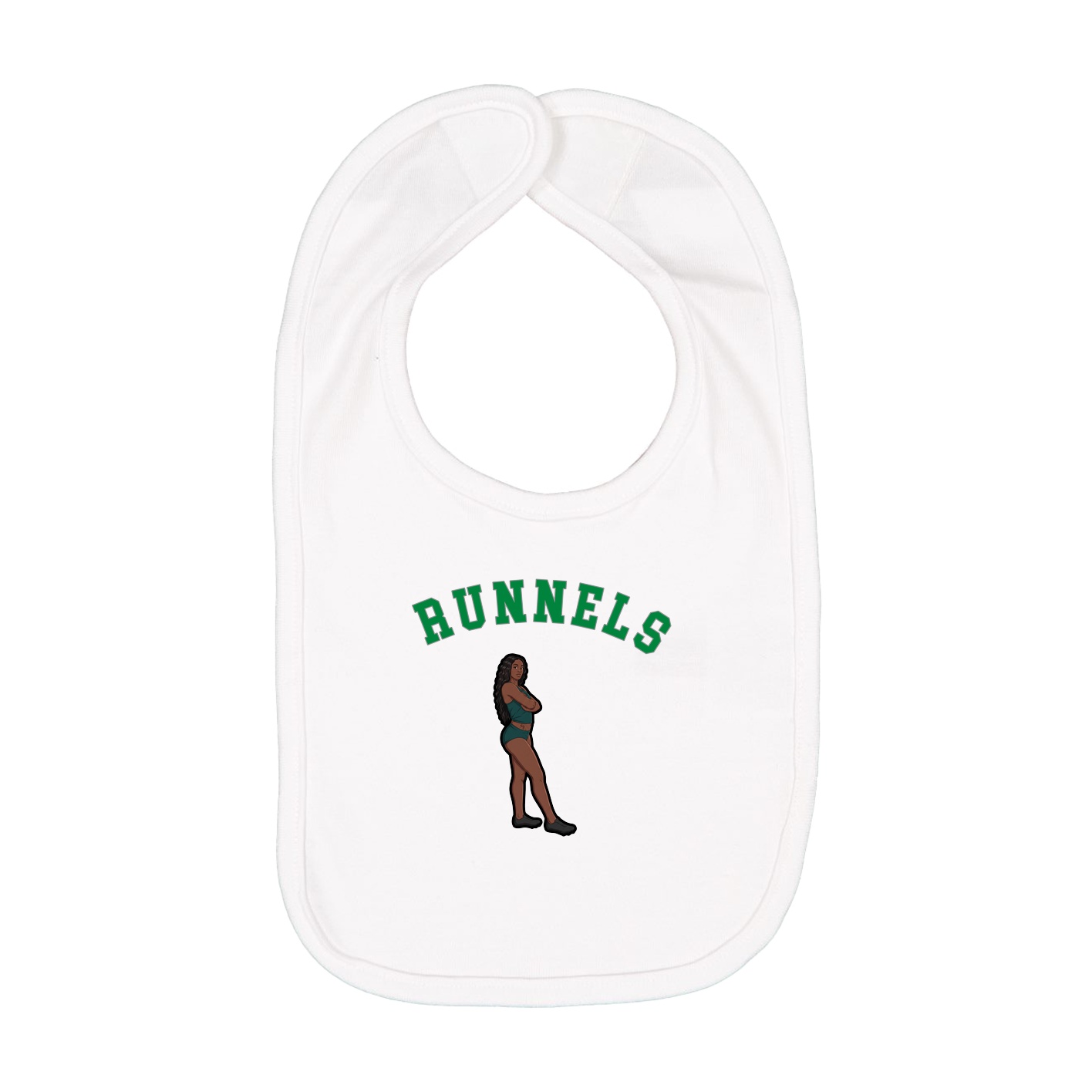 Infant Bib — Shirsey Arch in White