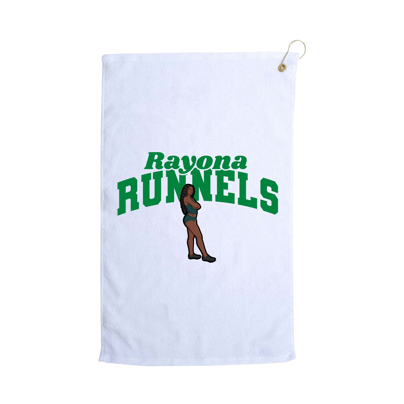 Golf Towel — Signature Arch in White