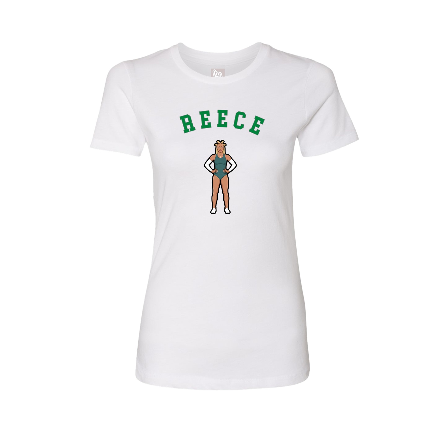 Fitted Women's Tee — Shirsey Arch in White