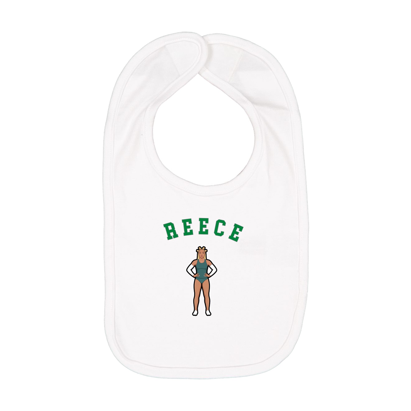 Infant Bib — Shirsey Arch in White