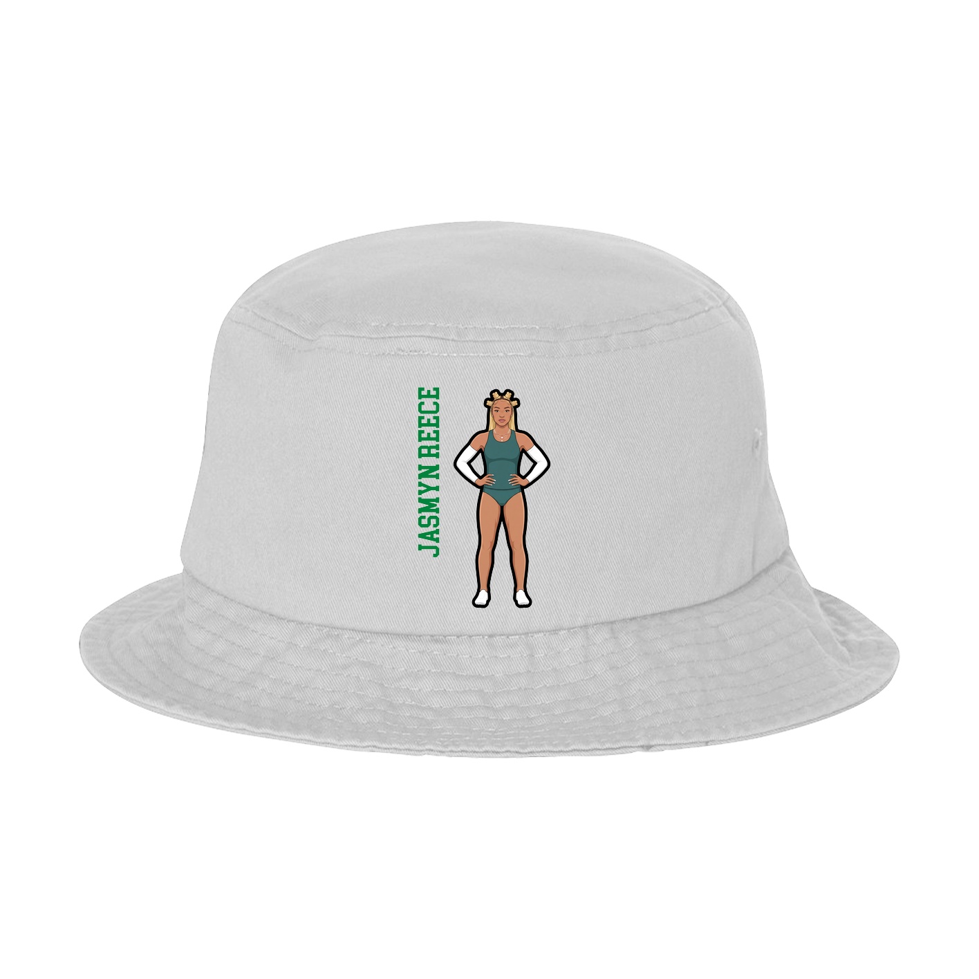 Bucket Cap — Name Vertical in White