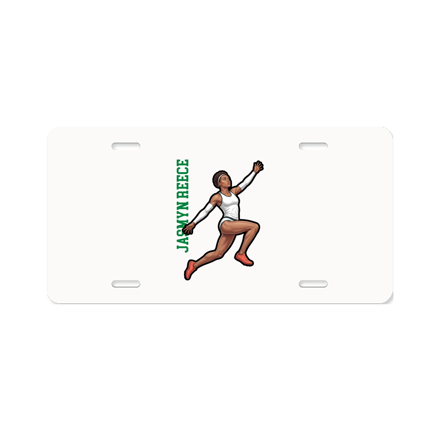 License Plate — Name Vertical in Classic