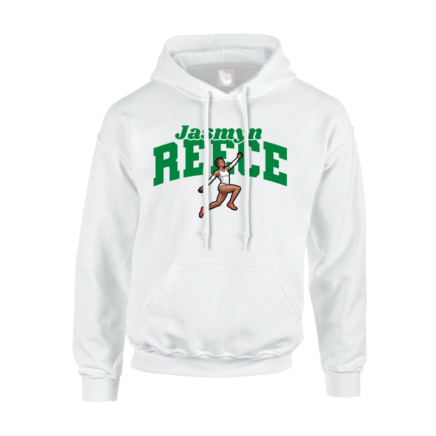 Hoodie — Signature Arch in White