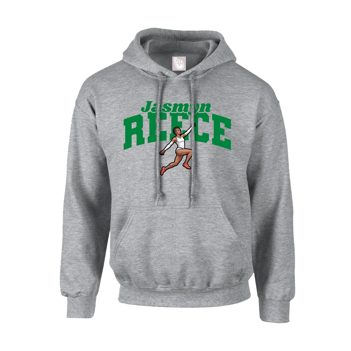 Youth Hoodie — Signature Arch in Grey