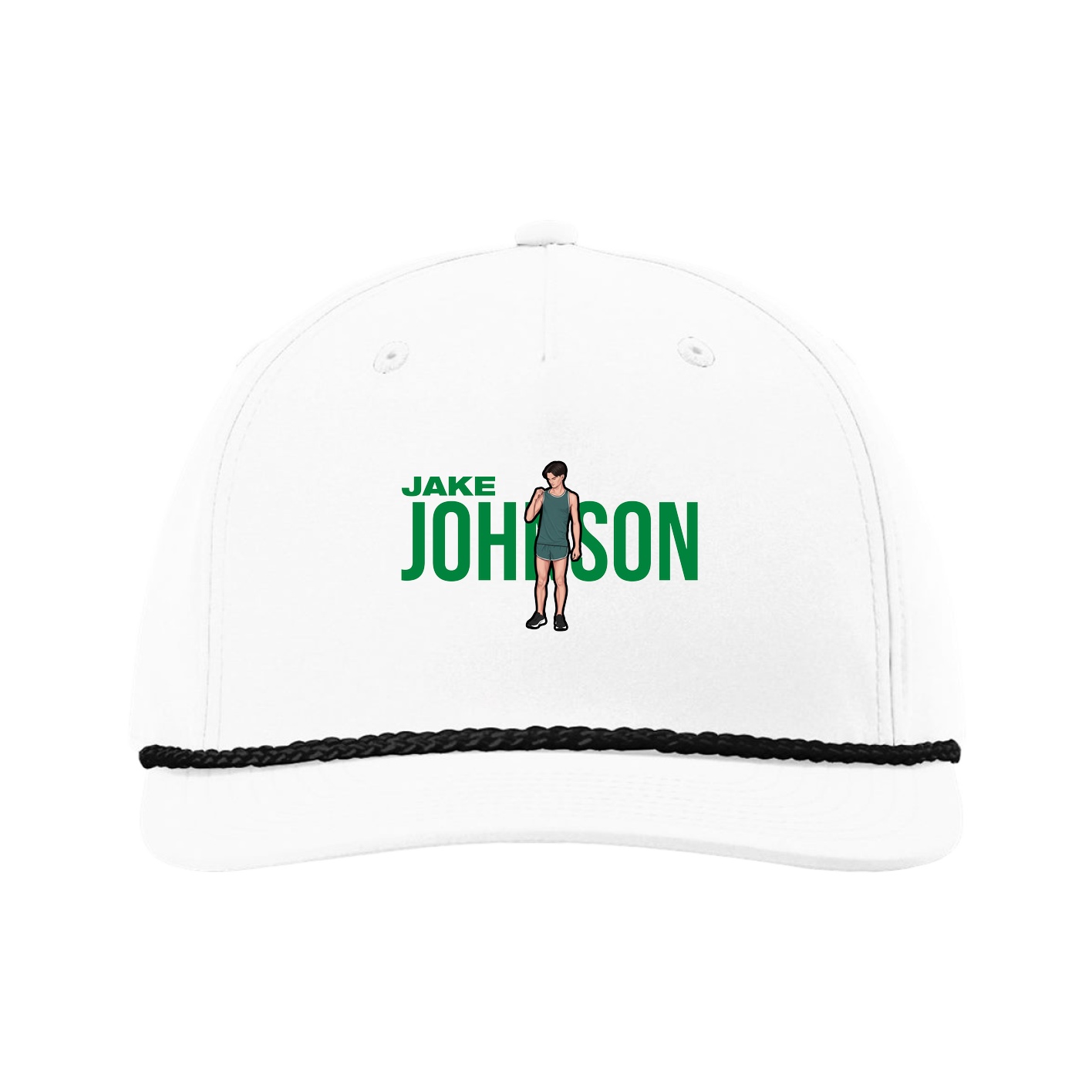 Five-Panel Classic Rope Cap — Player Name in White