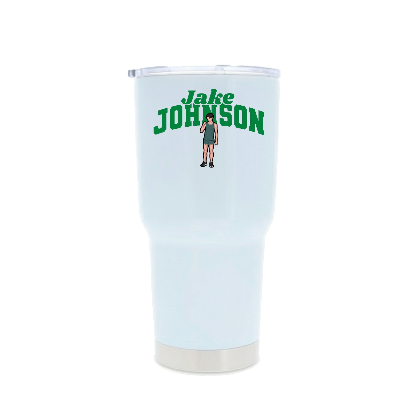 30oz Stainless Steel Tumbler — Signature Arch in White