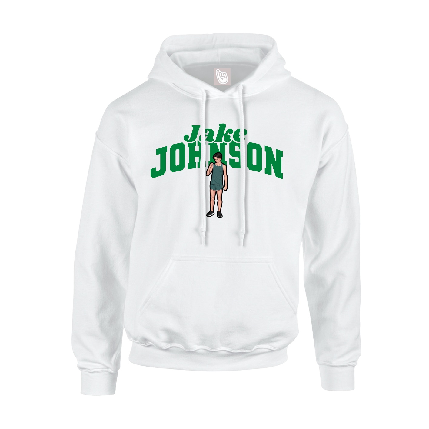 Youth Hoodie — Signature Arch in White