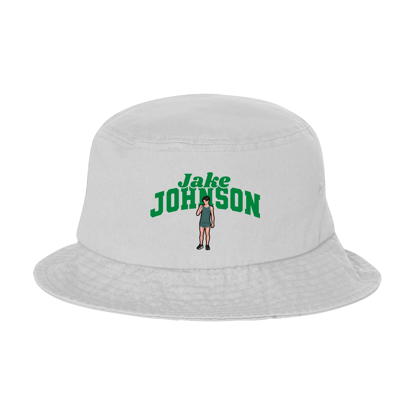 Bucket Cap — Signature Arch in White