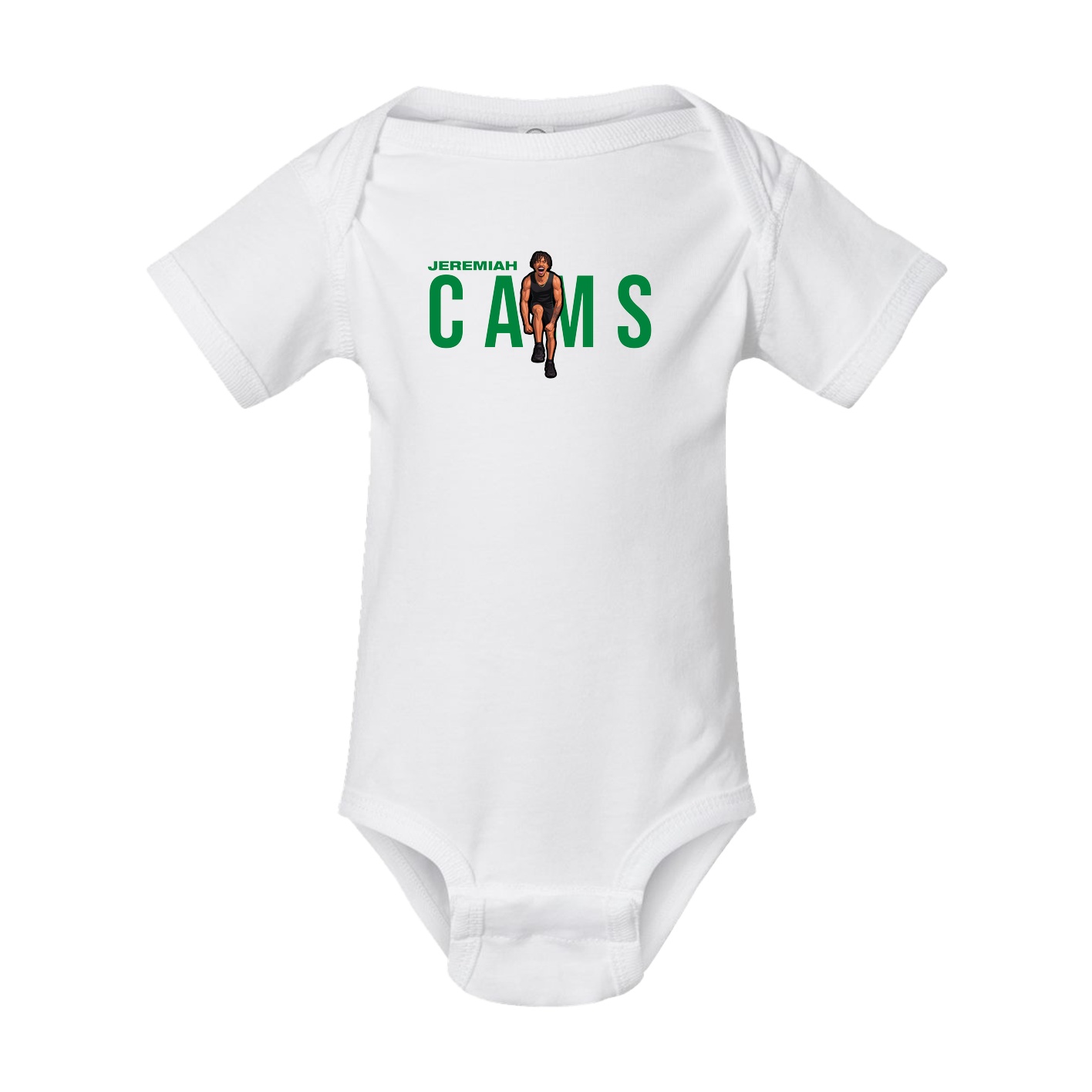 Baby Onesie — Player Name in White