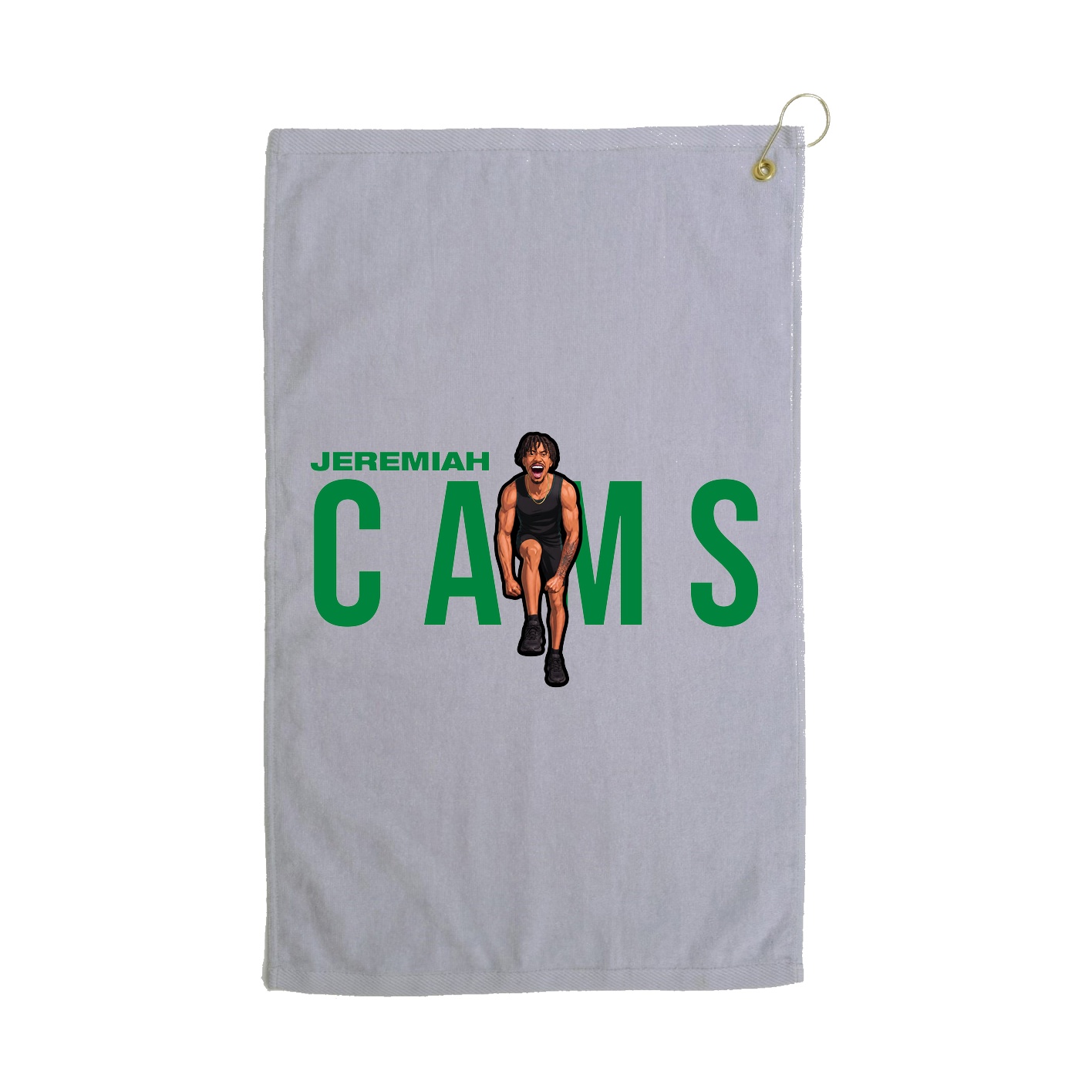 Golf Towel — Player Name in Grey
