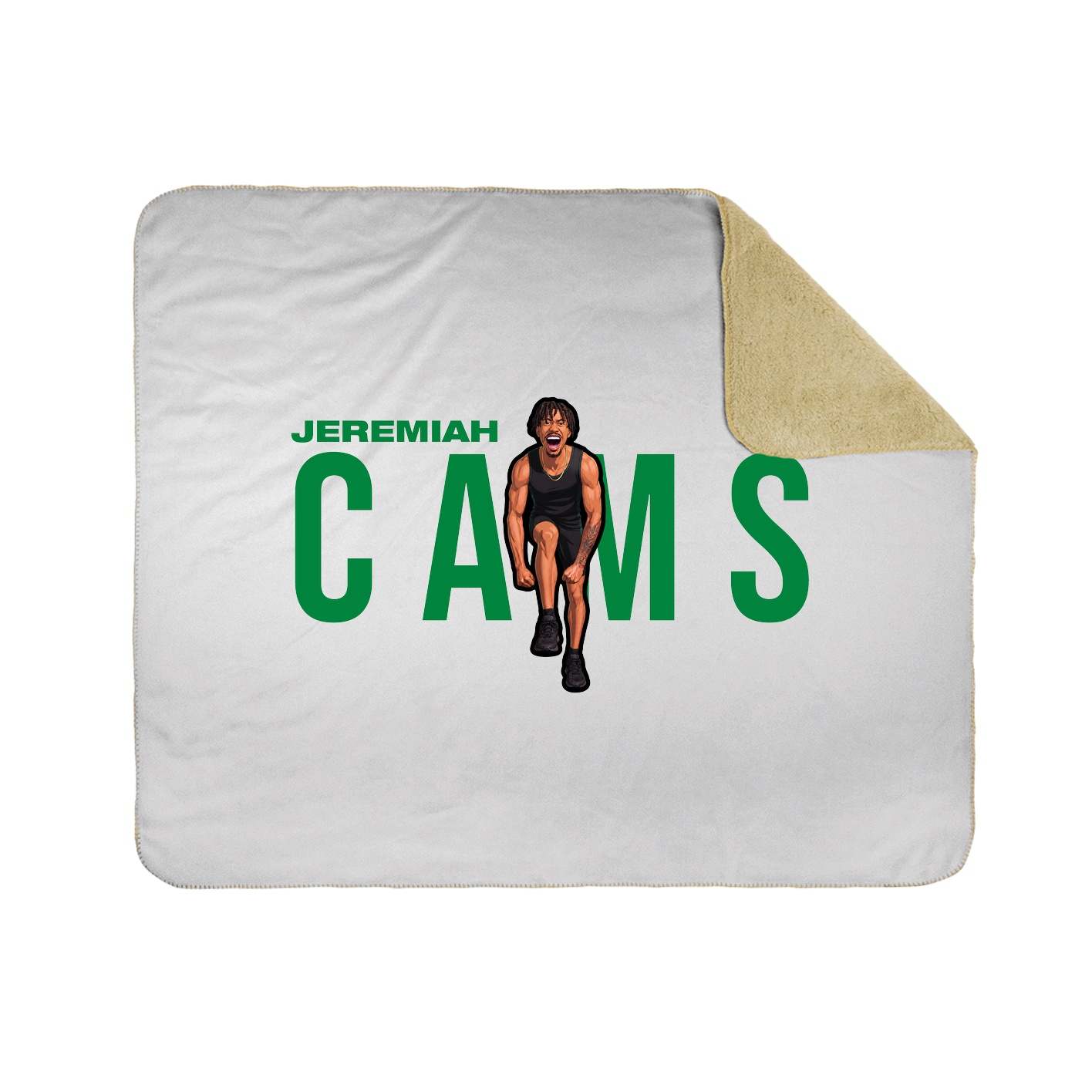 Throw Blanket — Player Name in White