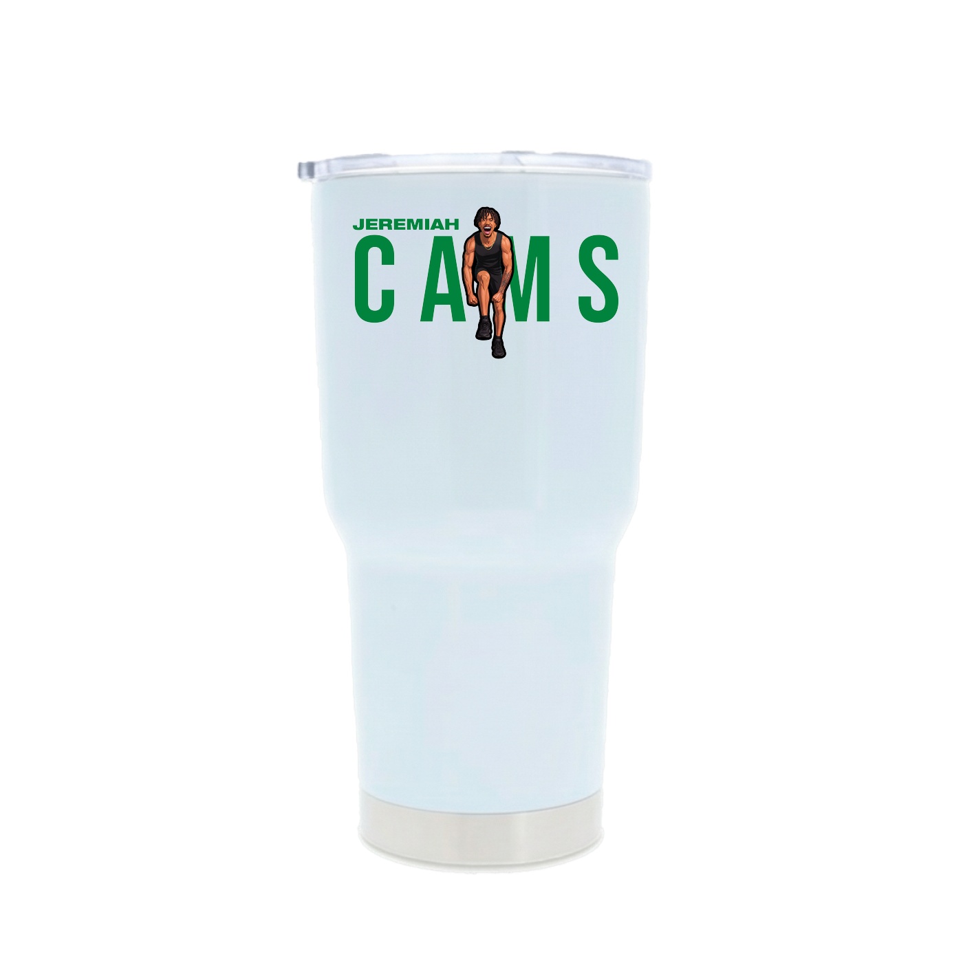 30oz Stainless Steel Tumbler — Player Name in White