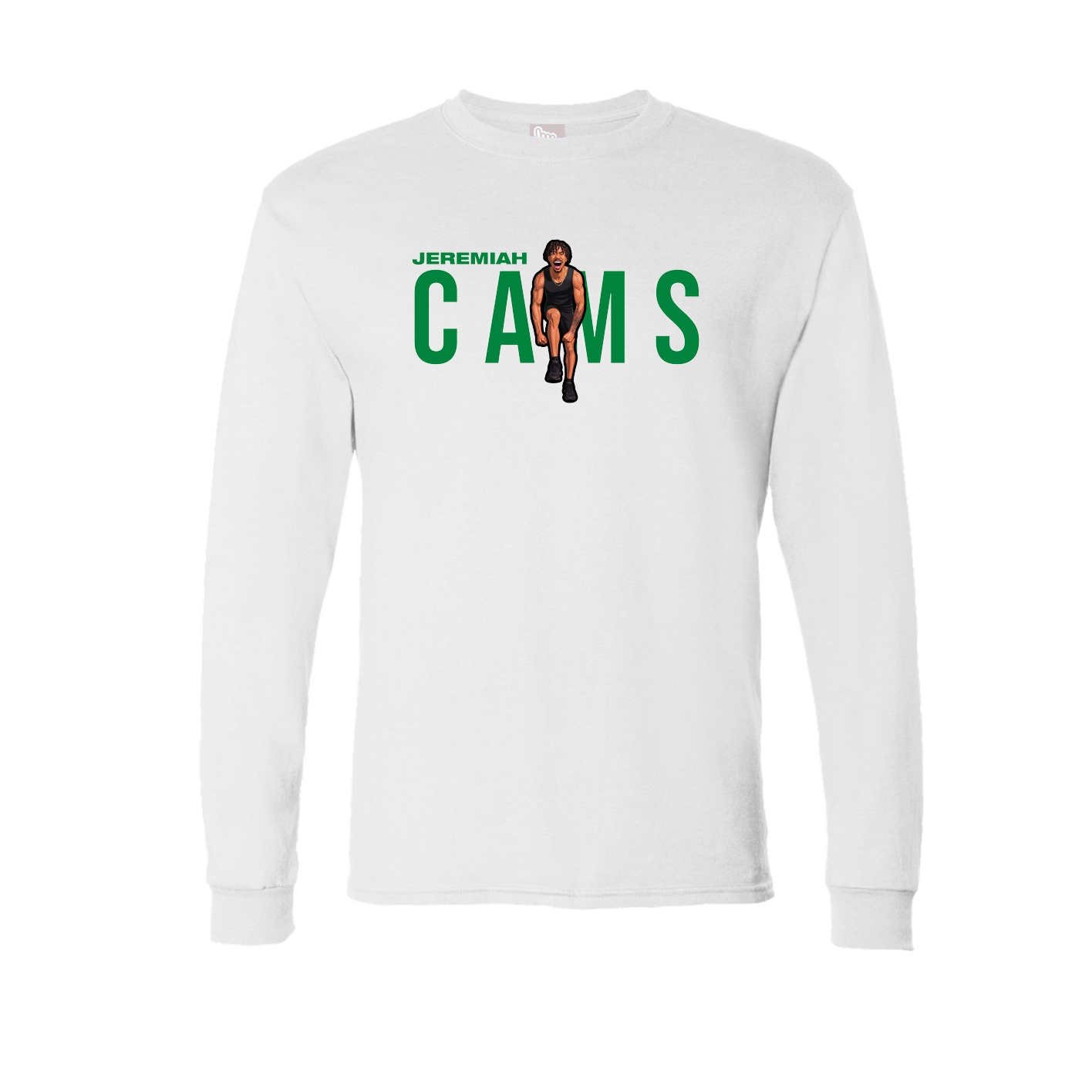 Long Sleeve Tee — Player Name in White