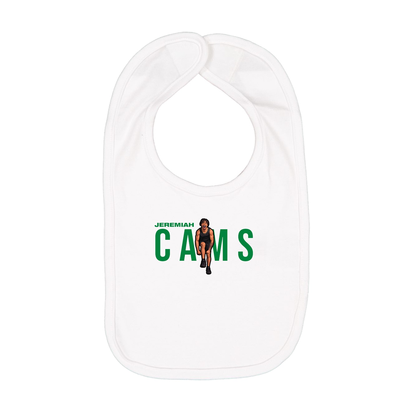 Infant Bib — Player Name in White