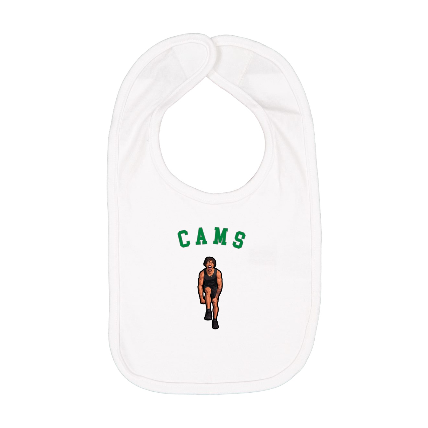Infant Bib — Shirsey Arch in White