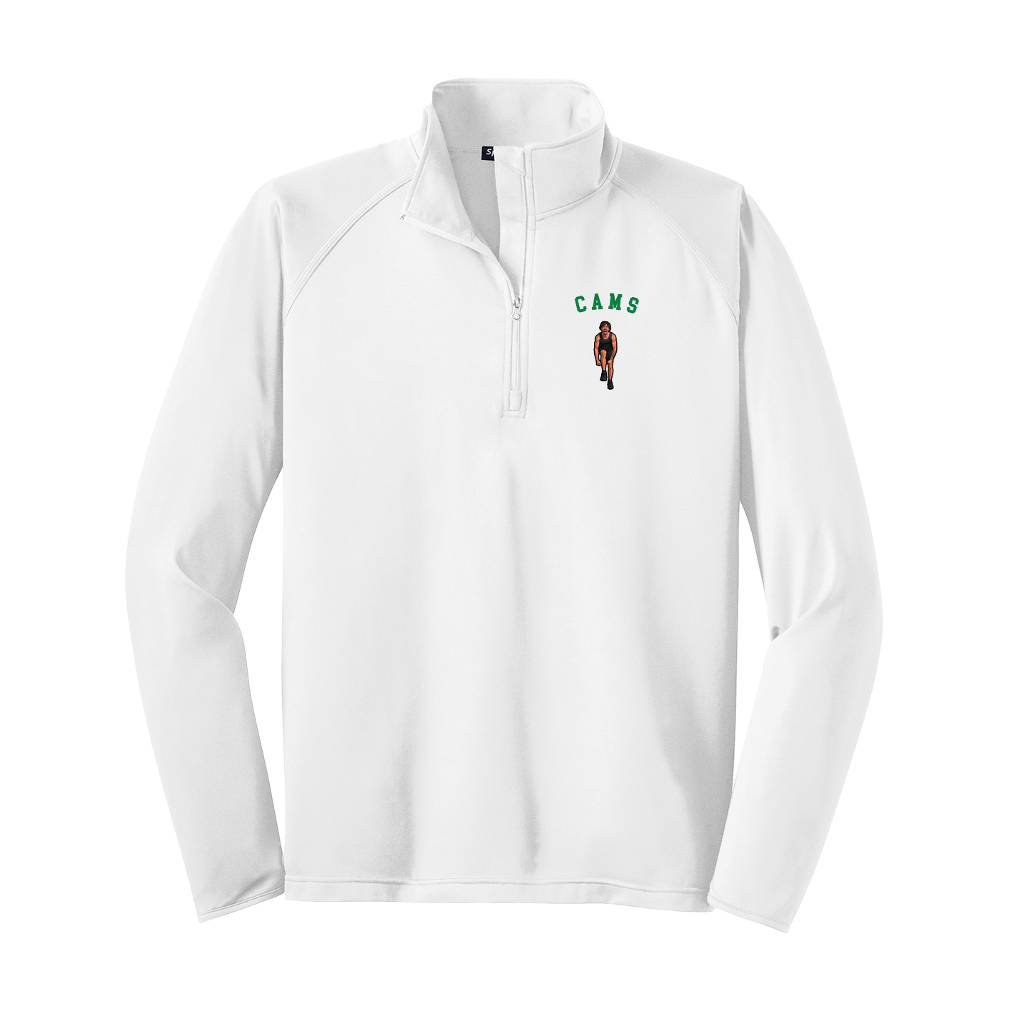 Q-Zip Pullover — Shirsey Arch in White