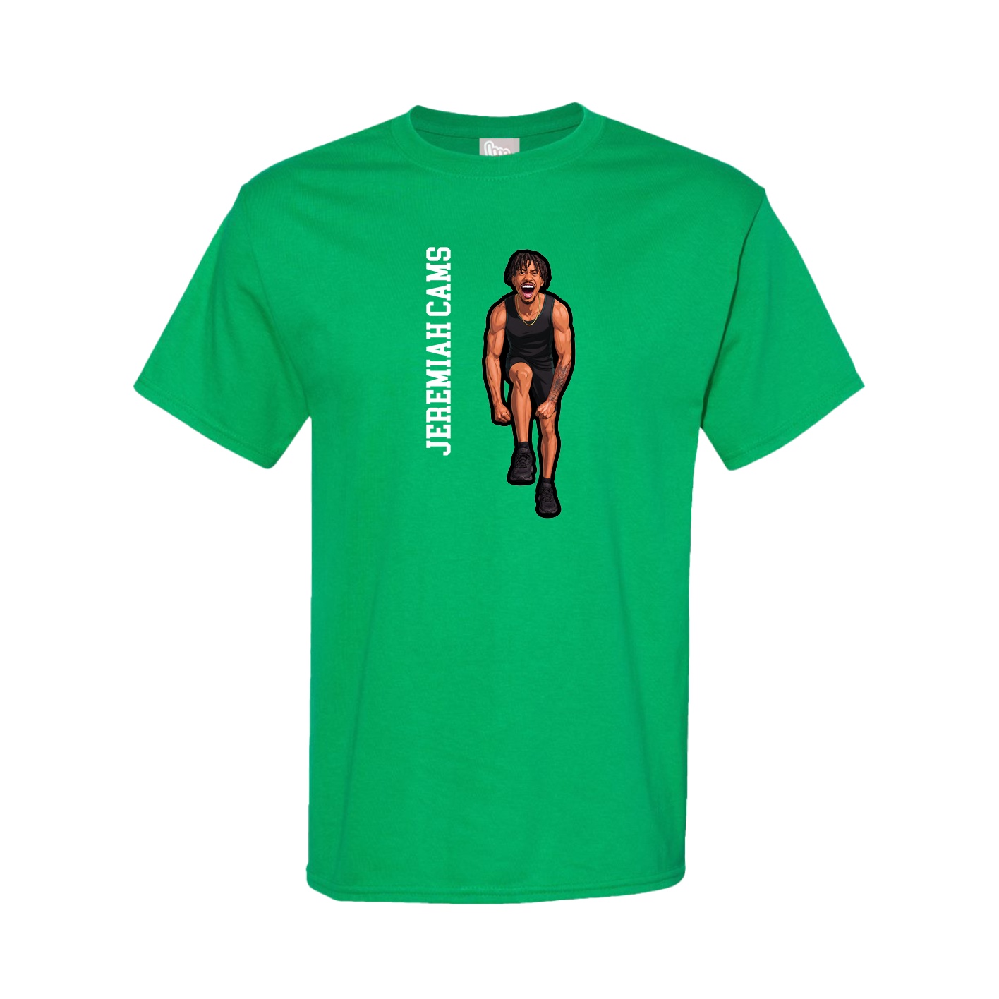 Tee — Name Vertical in Green