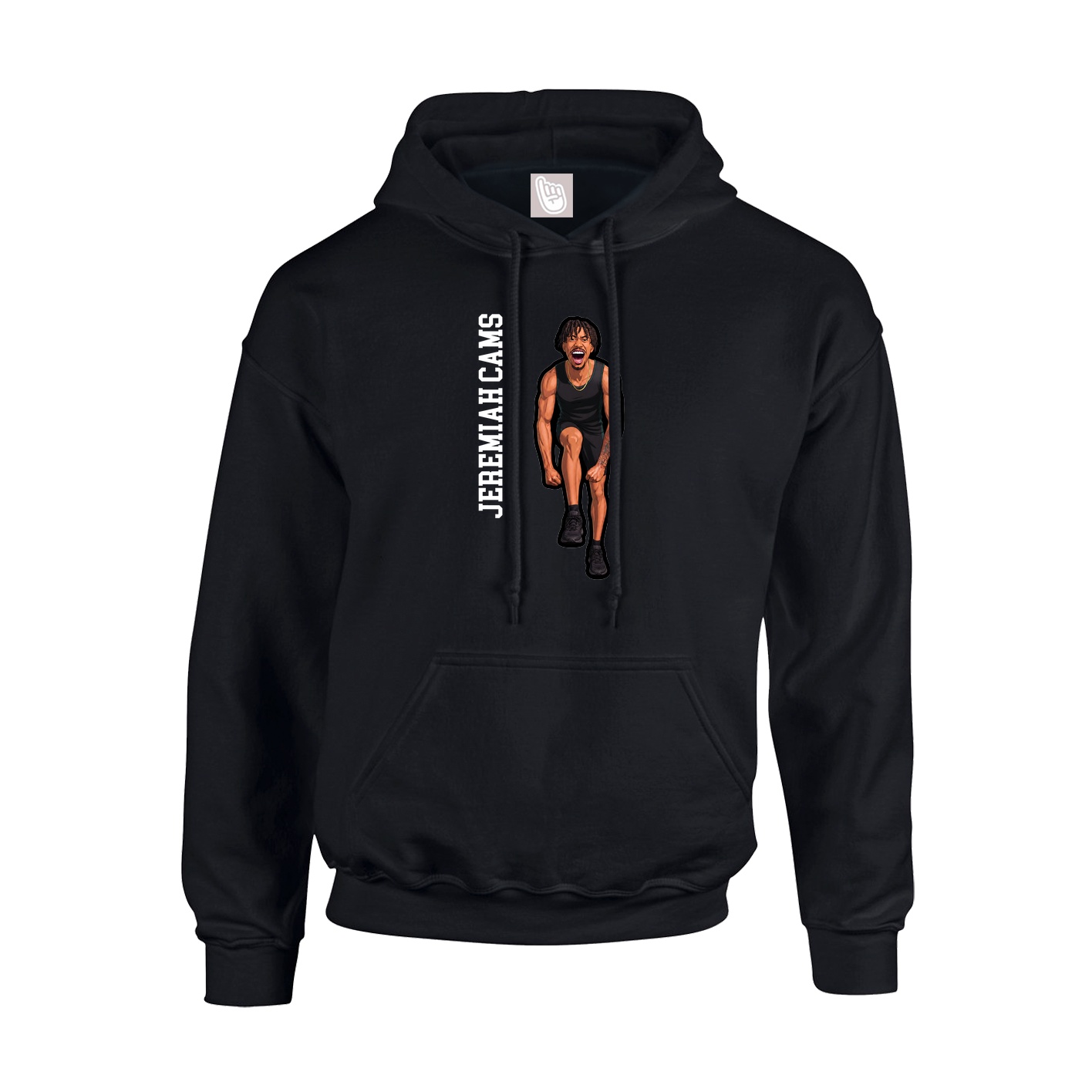 Youth Hoodie — Name Vertical in Black