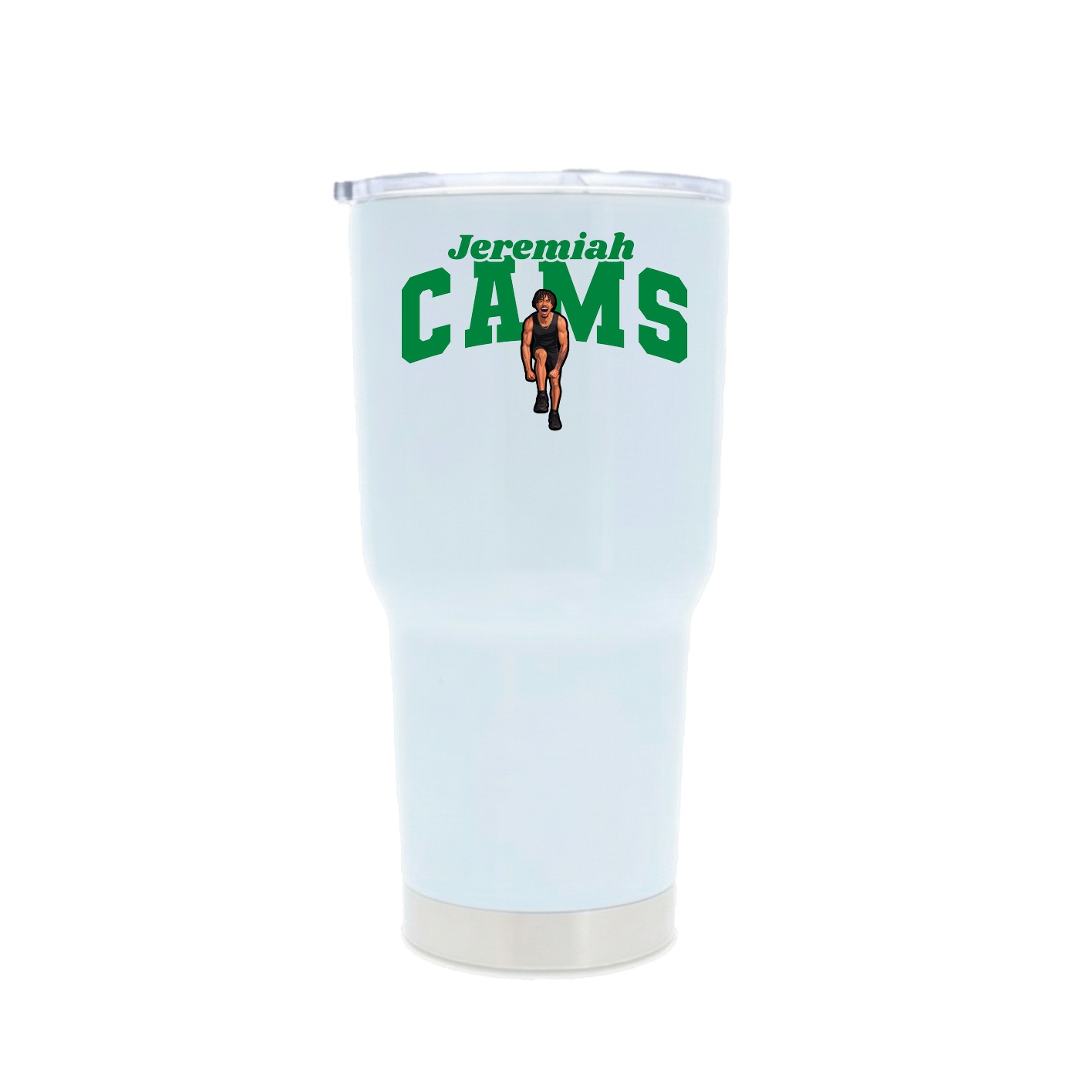 30oz Stainless Steel Tumbler — Signature Arch in White