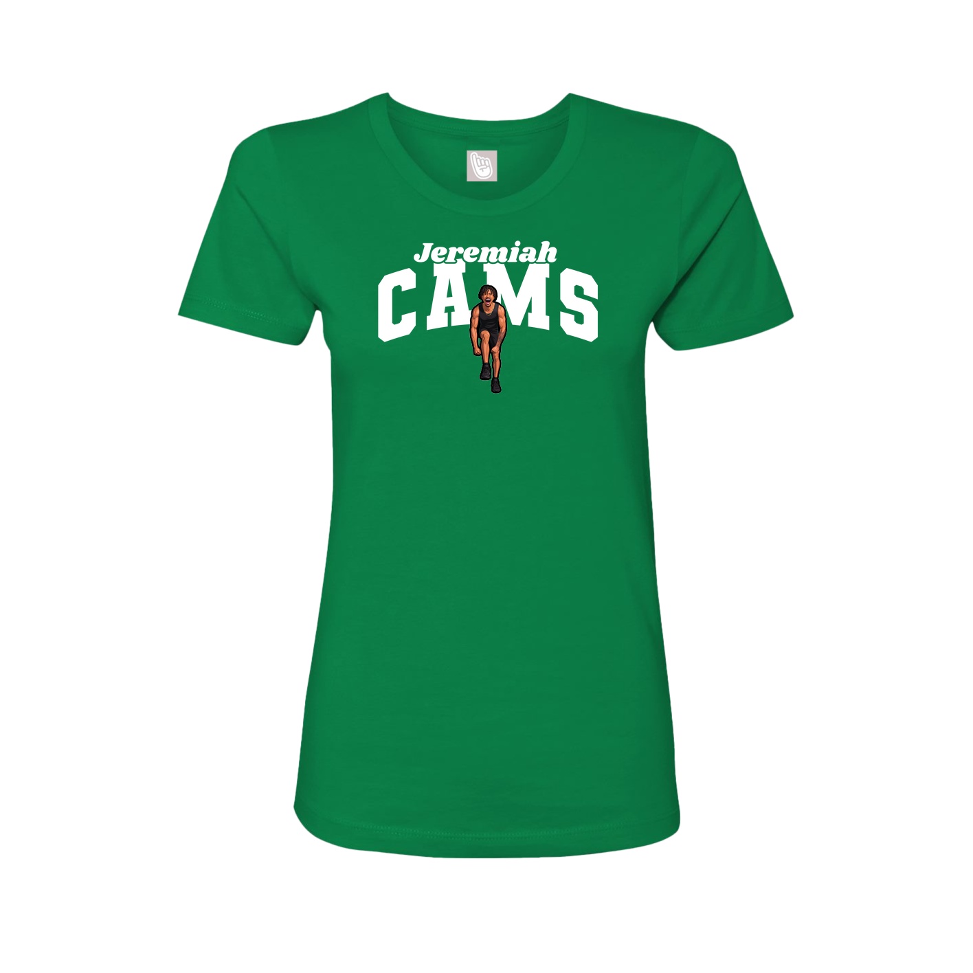 Fitted Women's Tee — Signature Arch in Green