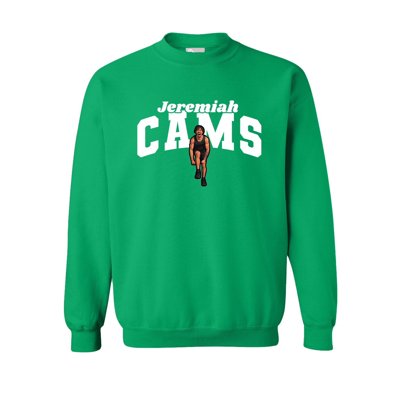 Fleece Crew — Signature Arch in Green