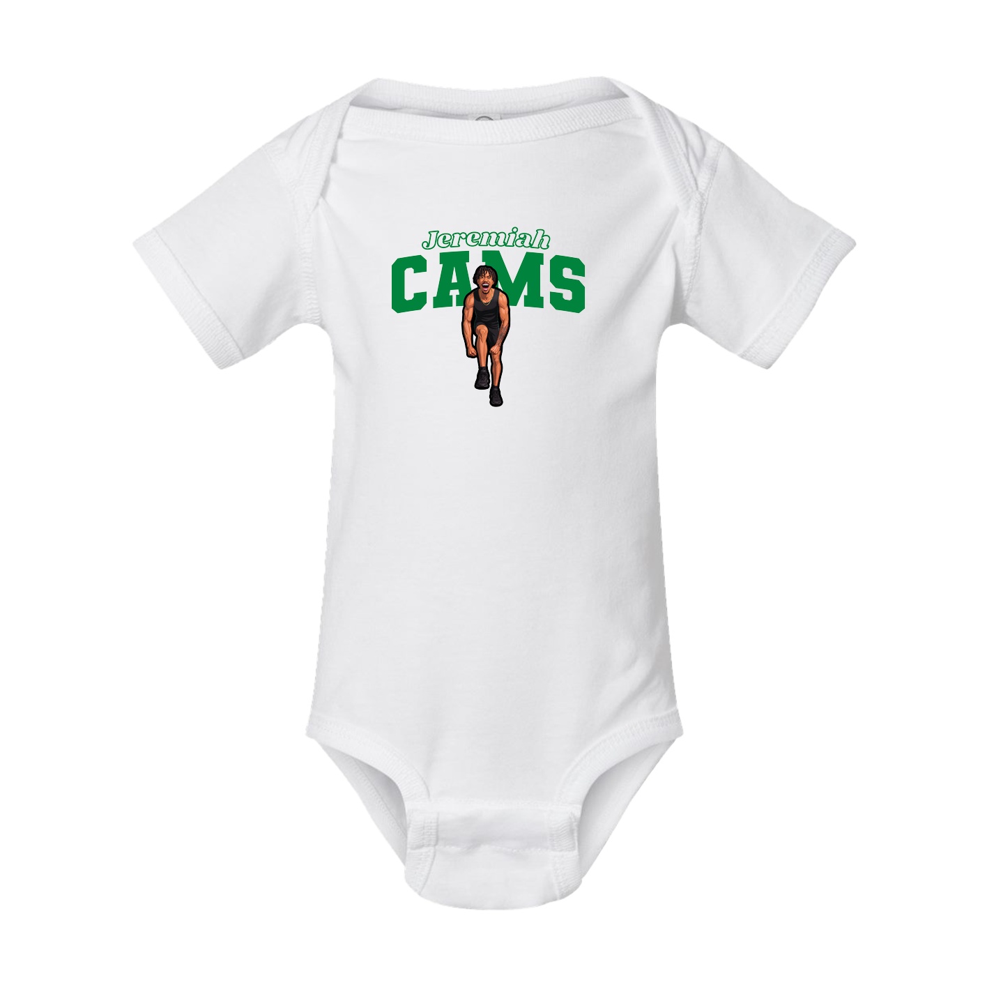 Baby Onesie — Name Arch in White