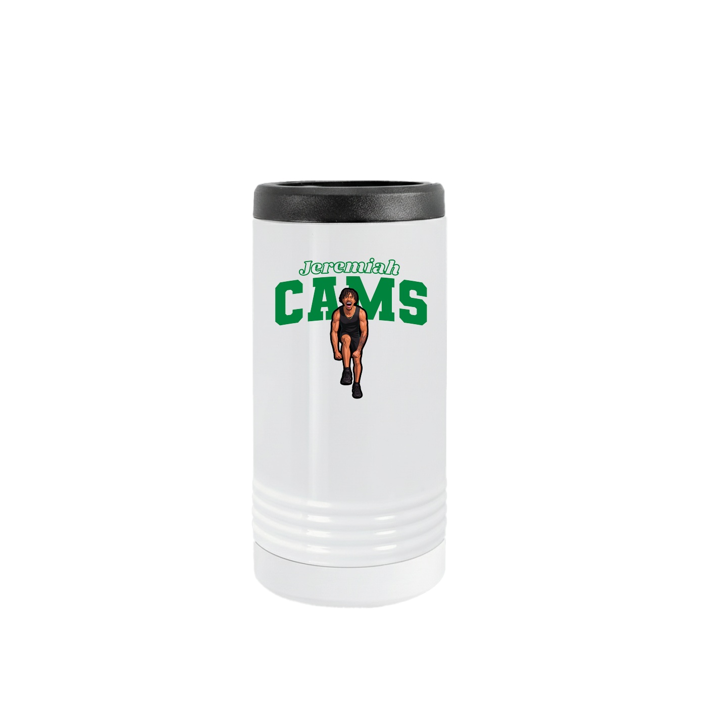 Slim Beverage Holder — Name Arch in White