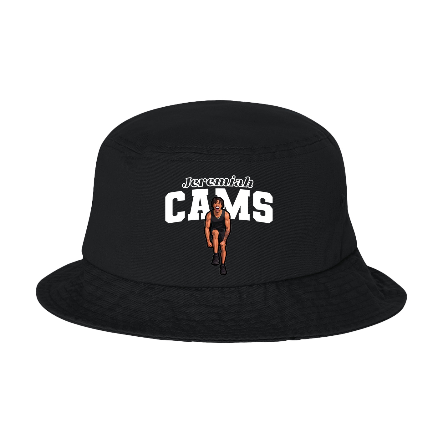 Bucket Cap — Name Arch in Black