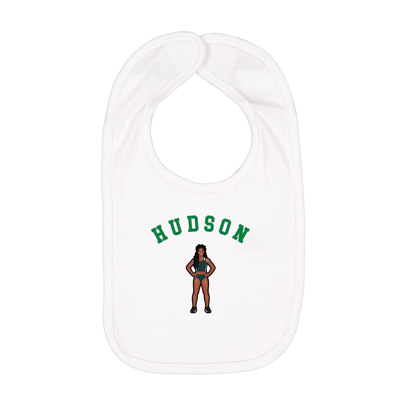 Infant Bib — Shirsey Arch in White