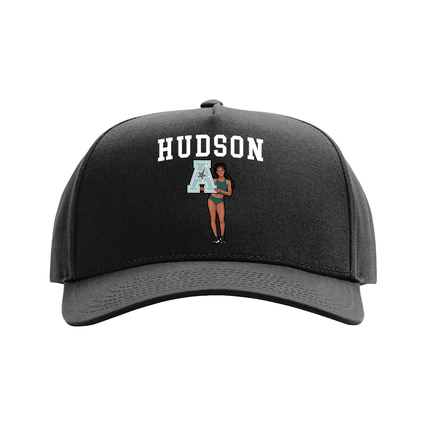 Full Fabric Five-Panel Champ Cap — Shirsey in Black