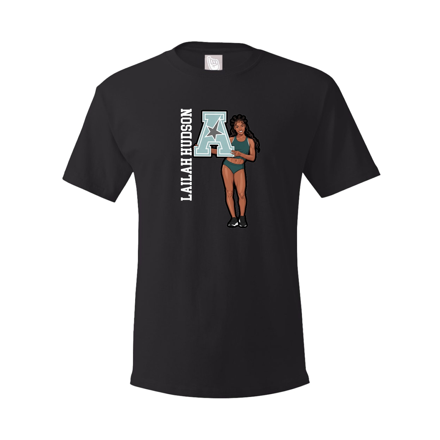 Tee — Name Vertical in Black
