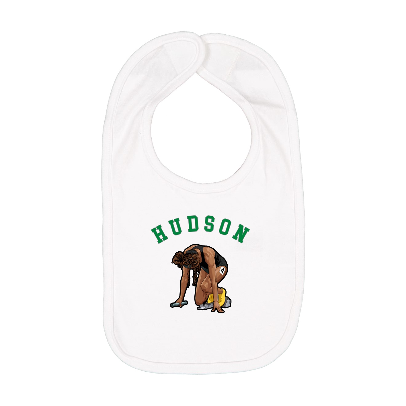 Infant Bib — Shirsey Arch in White